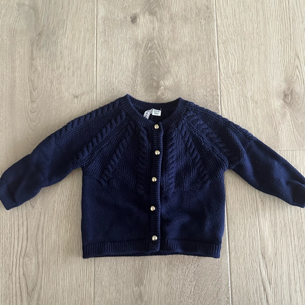 Navy cable knit sweater